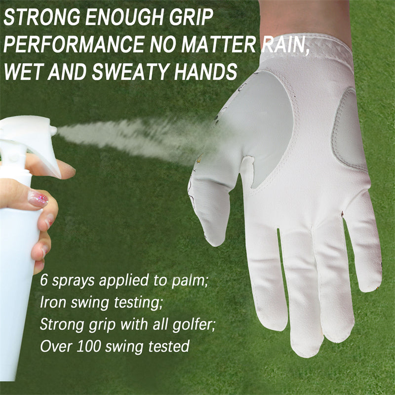 Lot de 3 gants de golf All Weather Grip pour homme avec tête de mort