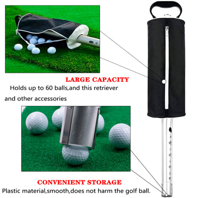 Golf Ball Shag Bag Pick Up Black