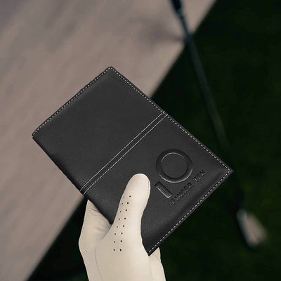 Porte-carte de score de golf en cuir synthétique